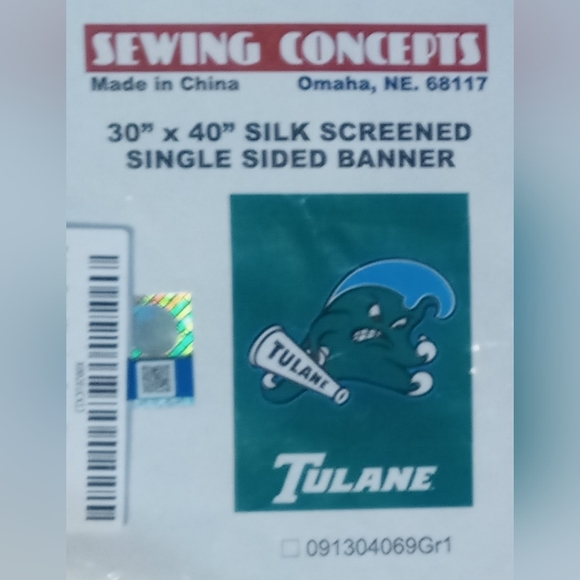 Tulanc Green Wave House Banner Flag new in package college football basketball - Picture 4 of 5